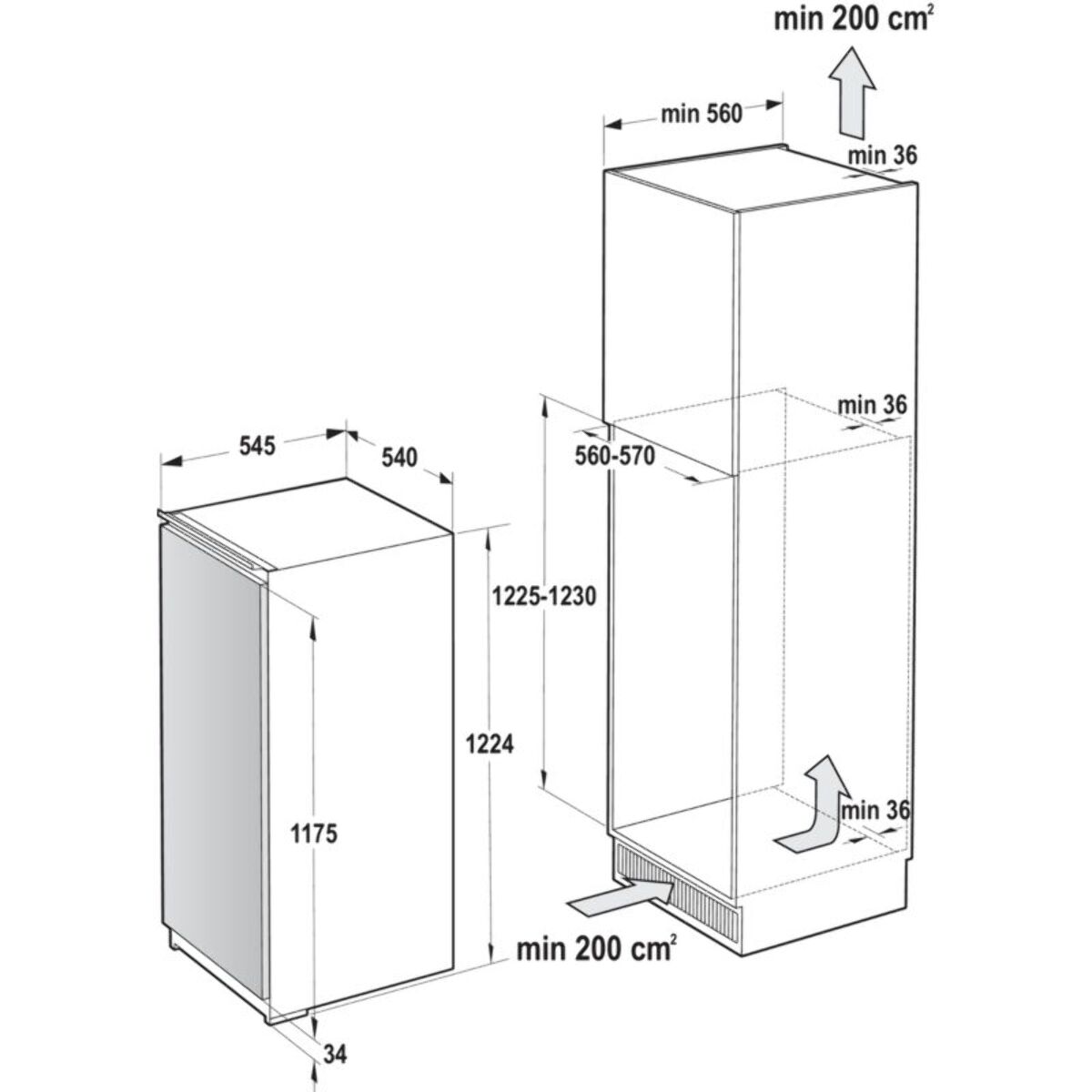 Réfrigérateur 1 porte encastrable GORENJE RI412EE1