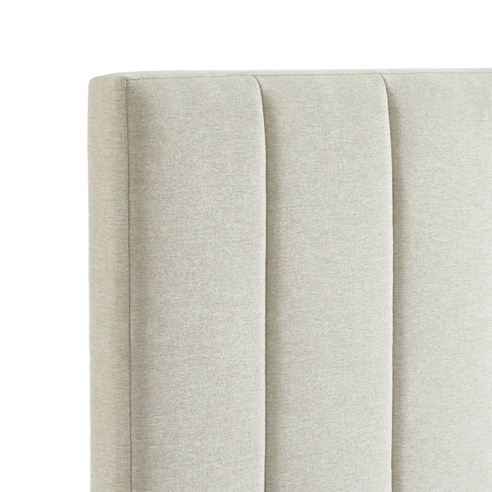 Tête de lit pour lit double 160cm revêtement tissu beige - Cole 170cm
