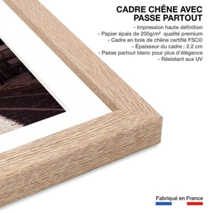 Affiche welcometoportugal Affiche + cadre en bois - Chêne