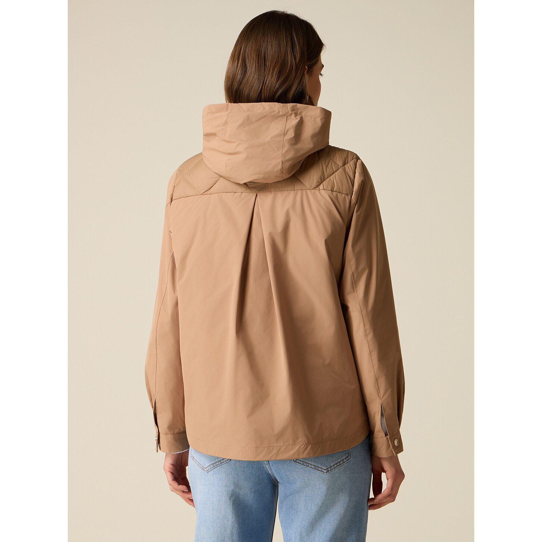 Oltre - Giubbotto trapuntato con cappuccio - Marrone