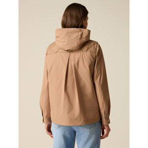 Oltre - Giubbotto trapuntato con cappuccio - Marrone