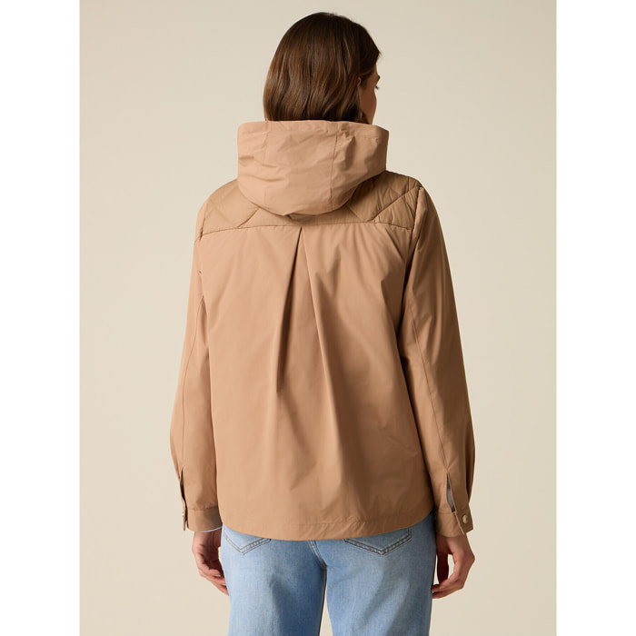 Oltre - Giubbotto trapuntato con cappuccio - Marrone