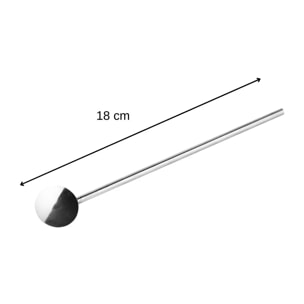 Lot de 9 cuillères à paille réemployables 18 cm Fackelmann Bar Concept