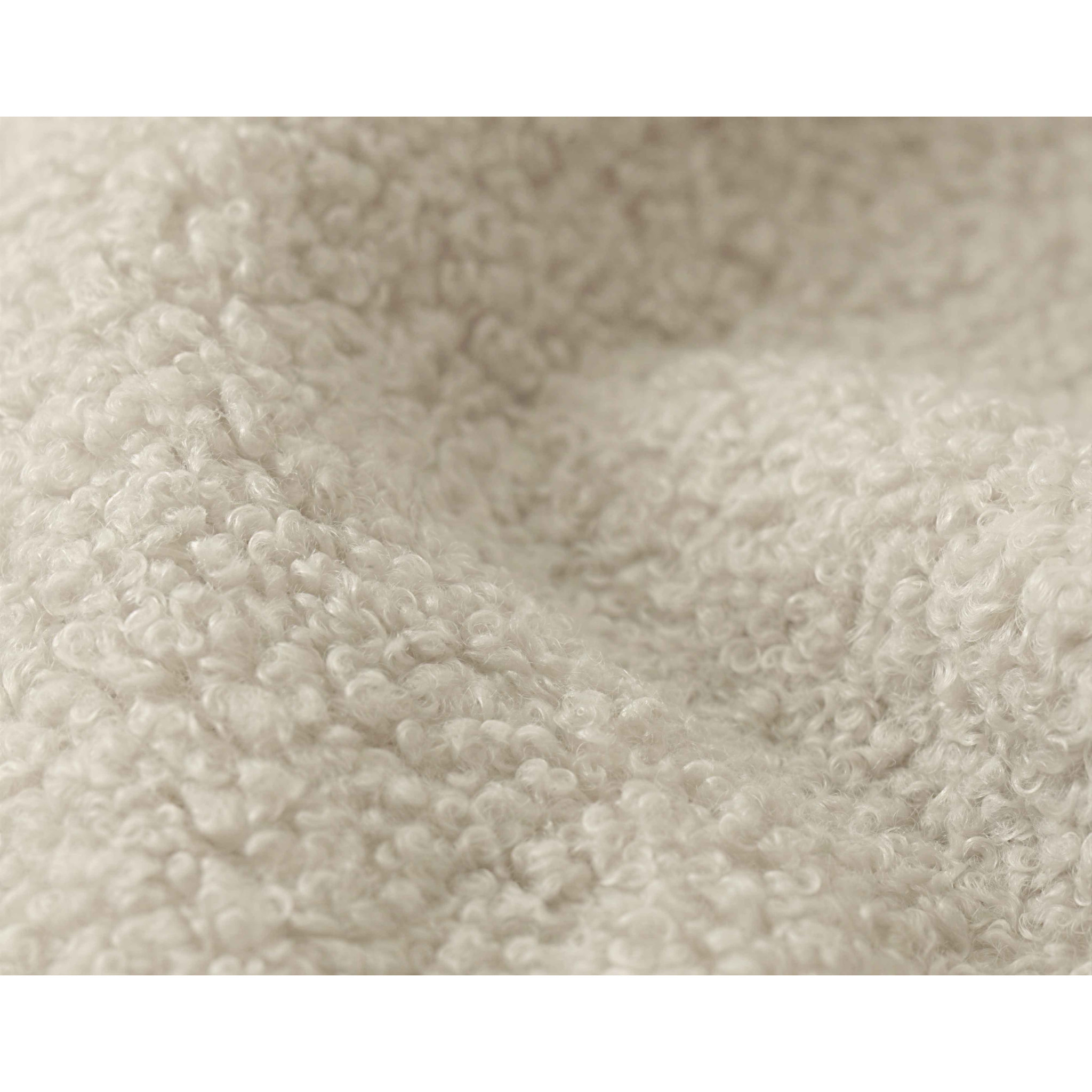 Yulin - Canapé d'angle ouvert gauche 4 places convertible avec coffre en tissu bouclette - Beige