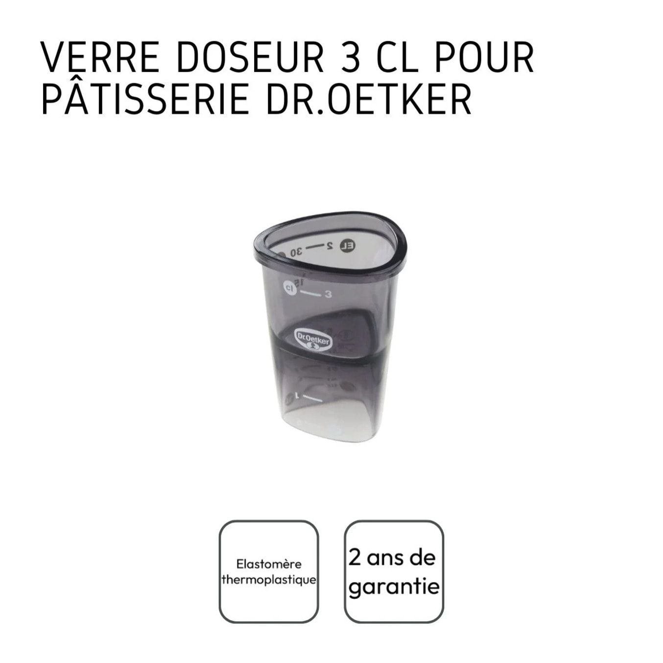 Verre doseur gradué en plastique 4 cl Dr.Oetker