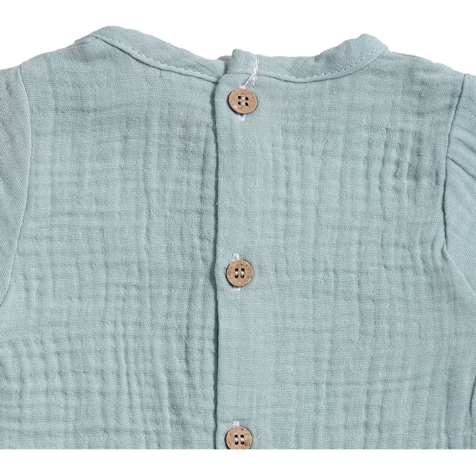 Body bebé manga corta bambula botones