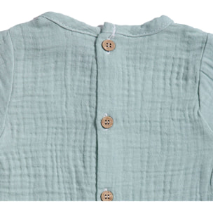 Body bebé manga corta bambula botones