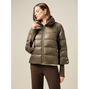 Oltre - Plumífero corto de pluma auténtica - Marrón