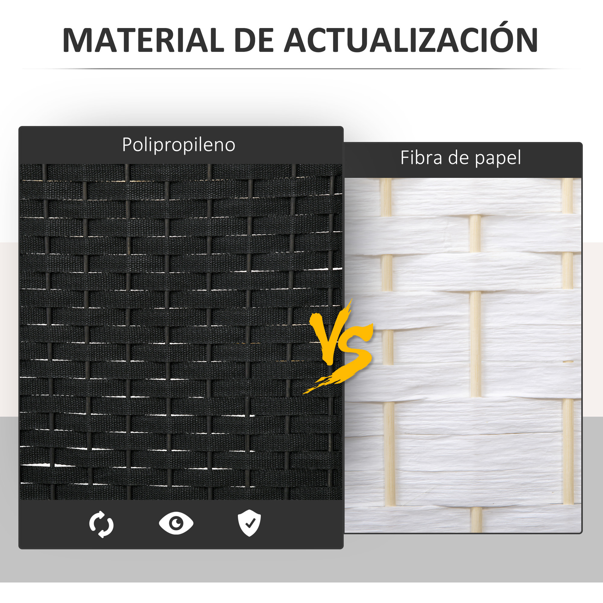 Biombo de 6 Paneles Separador de Ambientes Plegable 240x170 cm Biombo Separador de Ambientes para Salón Dormitorio Oficina Negro