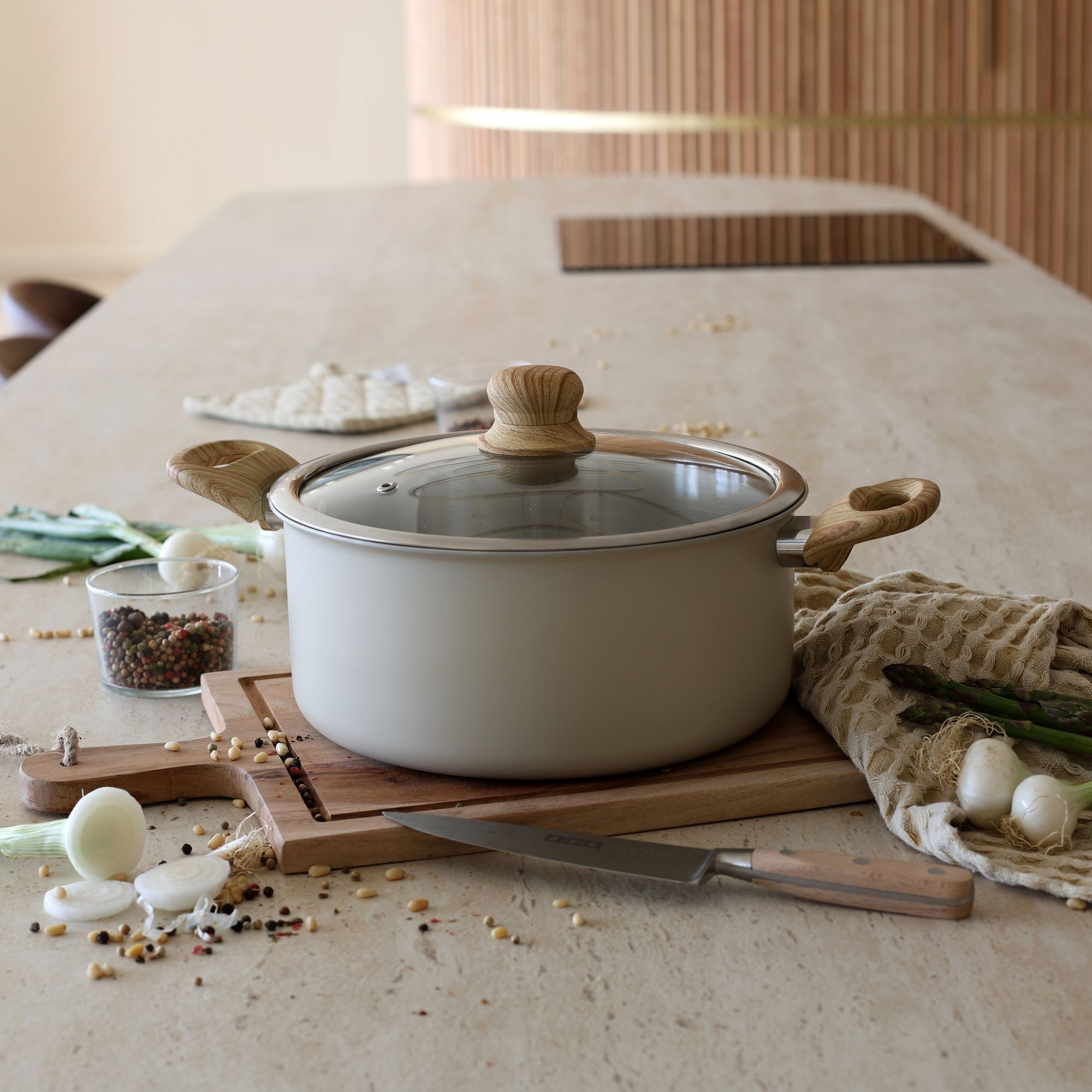 Batterie de cuisine 5 pièces en acier inoxydable - tous feux EASYNOX