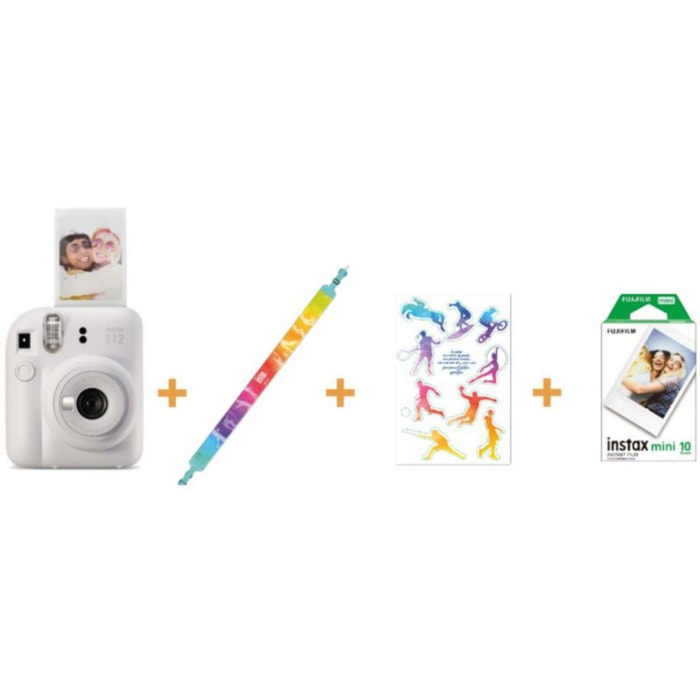 Appareil photo Instantané FUJIFILM Pack Sport Instax Mini 12 White