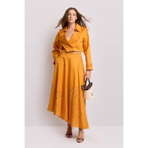 Kocca - Giacca corta stile trench Donna, Tinta unita, Scollo a V