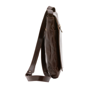 Borsa a tracolla  da uomo In Vera pelle Made in Italy 24x30x4 cm