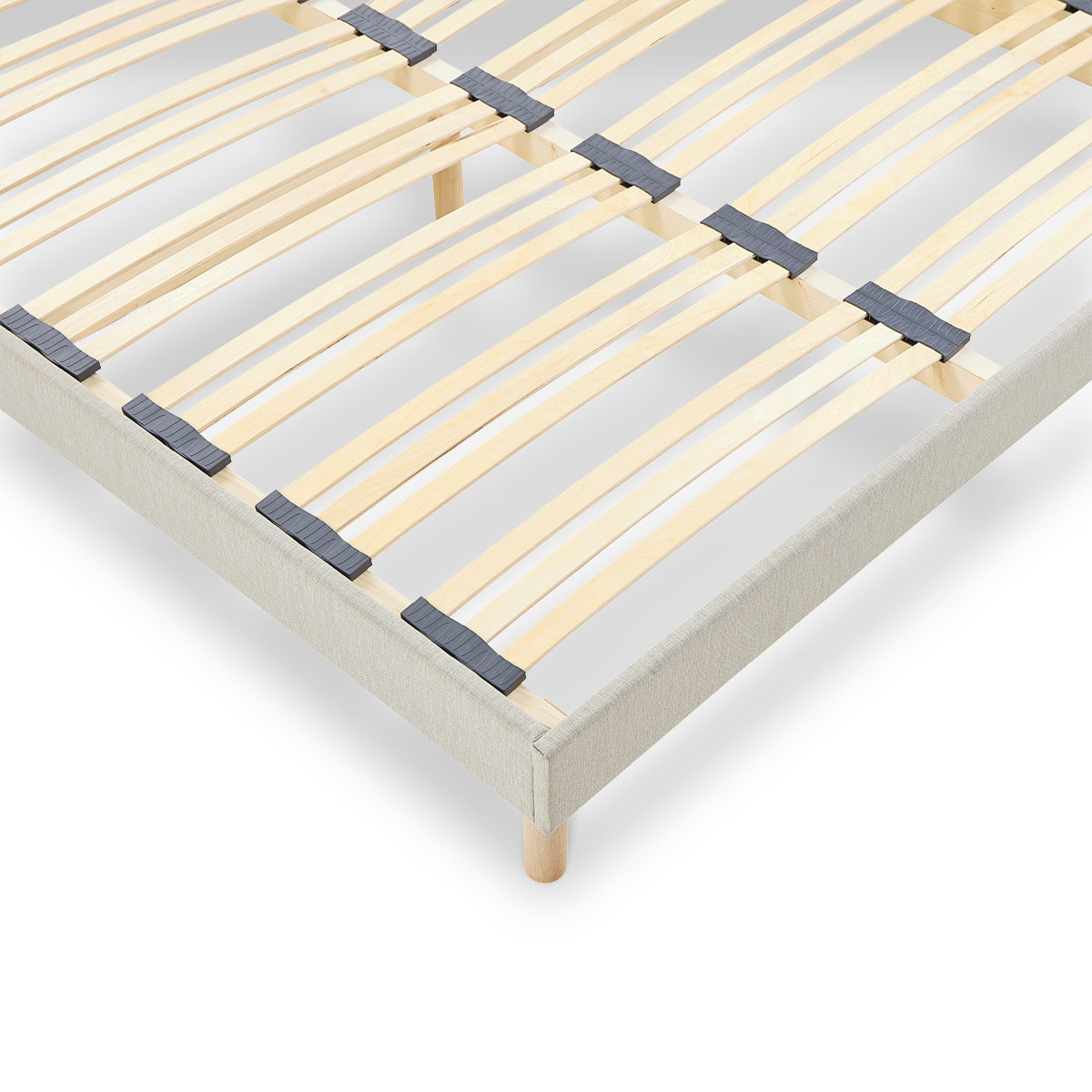 Sommier en kit Lino Technologie Tri-Lattes, Bois Épicéa, H30 cm, Montage Facile, Aération Optimale