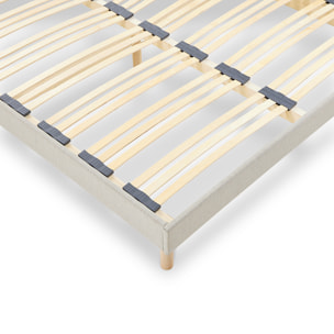 Sommier en kit Lino Technologie Tri-Lattes, Bois Épicéa, H30 cm, Montage Facile, Aération Optimale