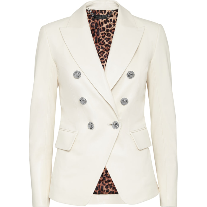 PHILIPP PLEIN Blazer de cuero ICONIC PLEIN