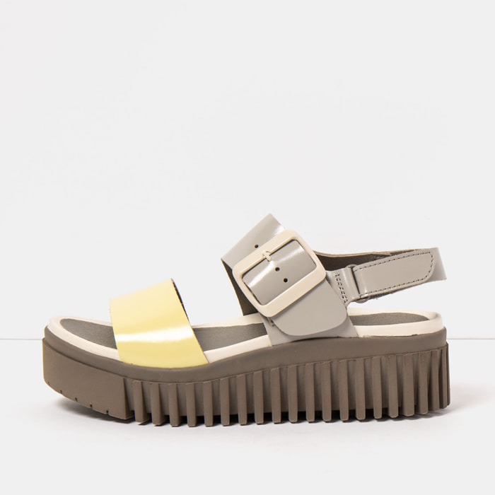 Sandalia de cuña 1578 MULTI CINDER-PALE YELLOW/BRIGHTON color Cinder-pale yellow