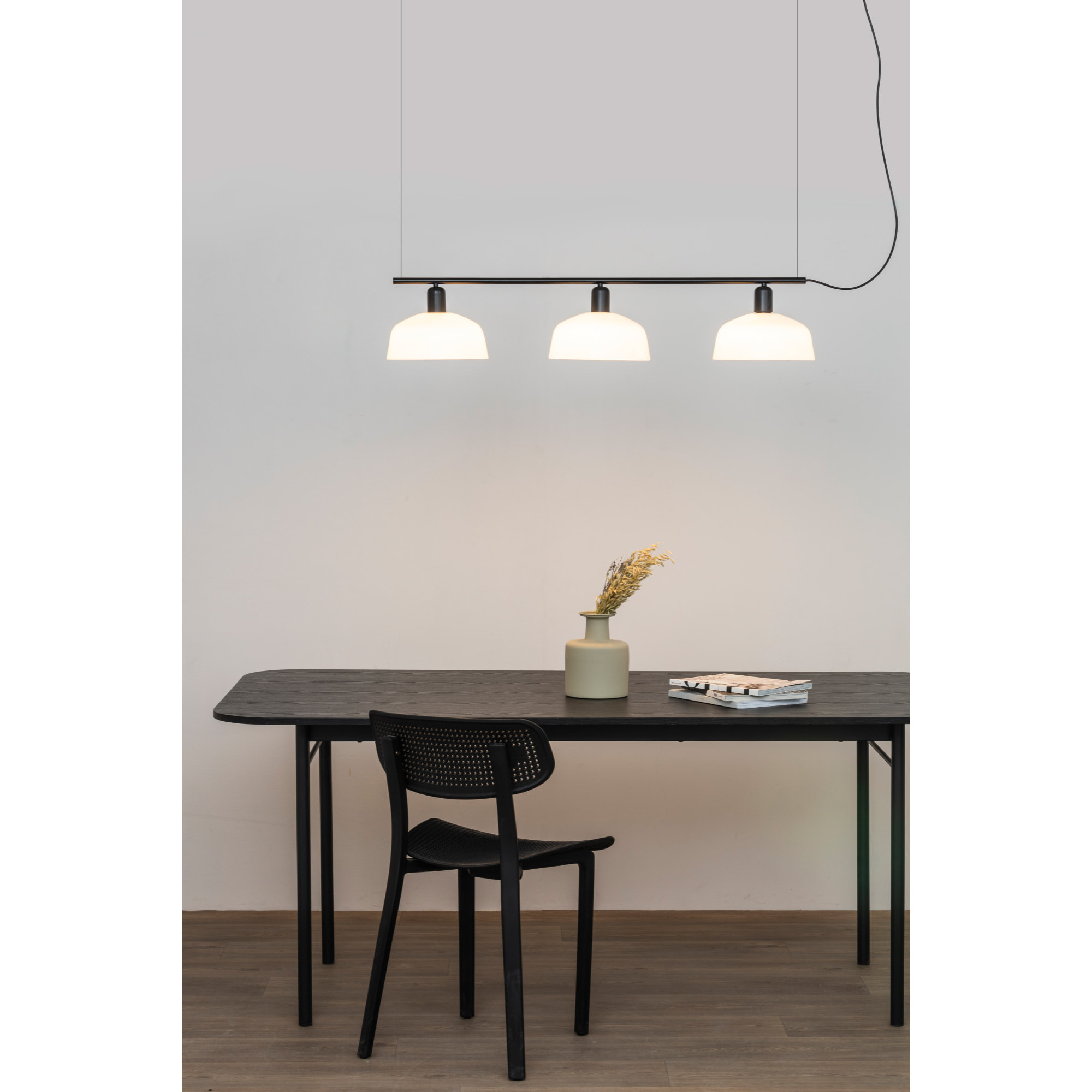 TATAWIN M Lampada sospensione lineare vetro bianca