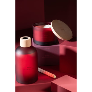 J-Line bougie parfumée Accords Essentiels - Rose Seduisante - verre - rouge - 28H