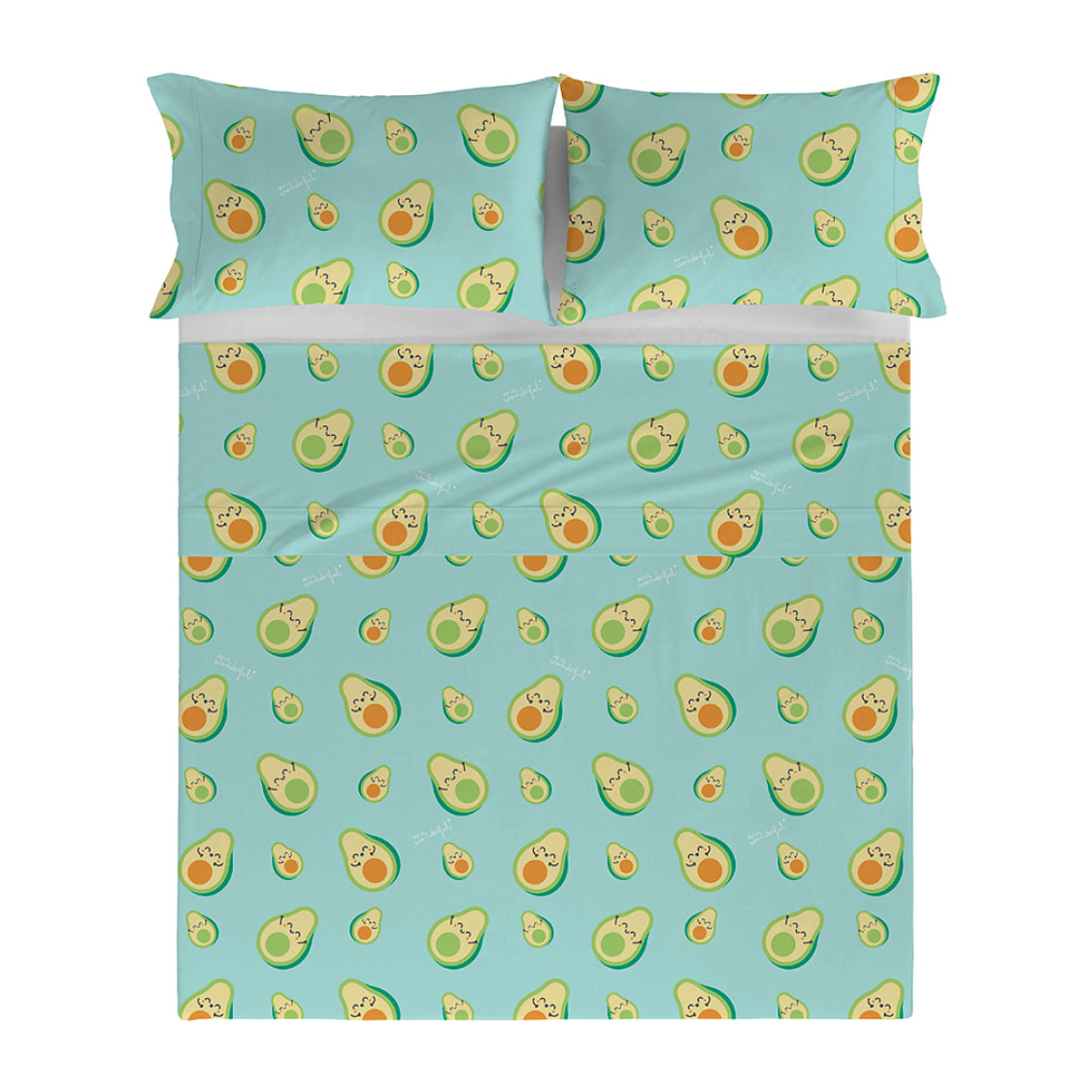 Sábana encimera Mr.Wonderful Aguacates - 100% algodón -