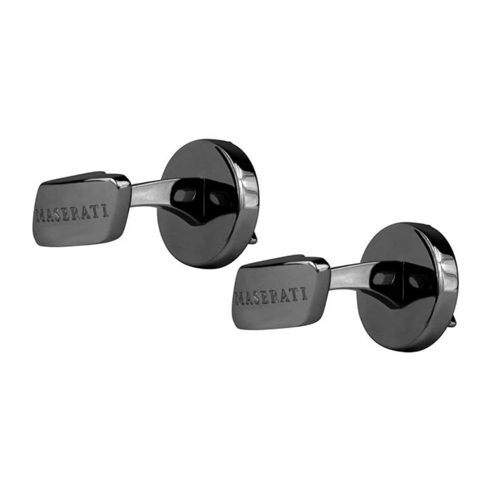 Maserati Gemelos para Hombre JM418ANK10Maserati cufflinks lt.gun+blk.onyx