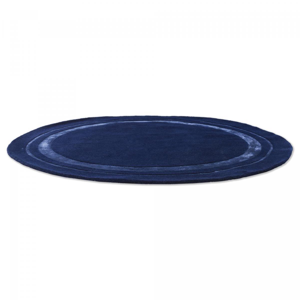 Tapis rond fait main en laine motif simple CHICDOUJ