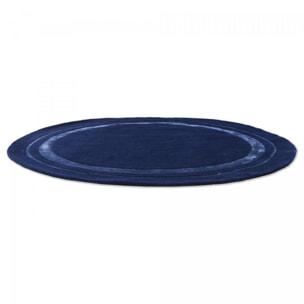 Tapis rond fait main en laine motif simple CHICDOUJ