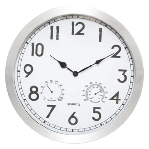 Horloge "Olga" d'extérieur argent D40cm