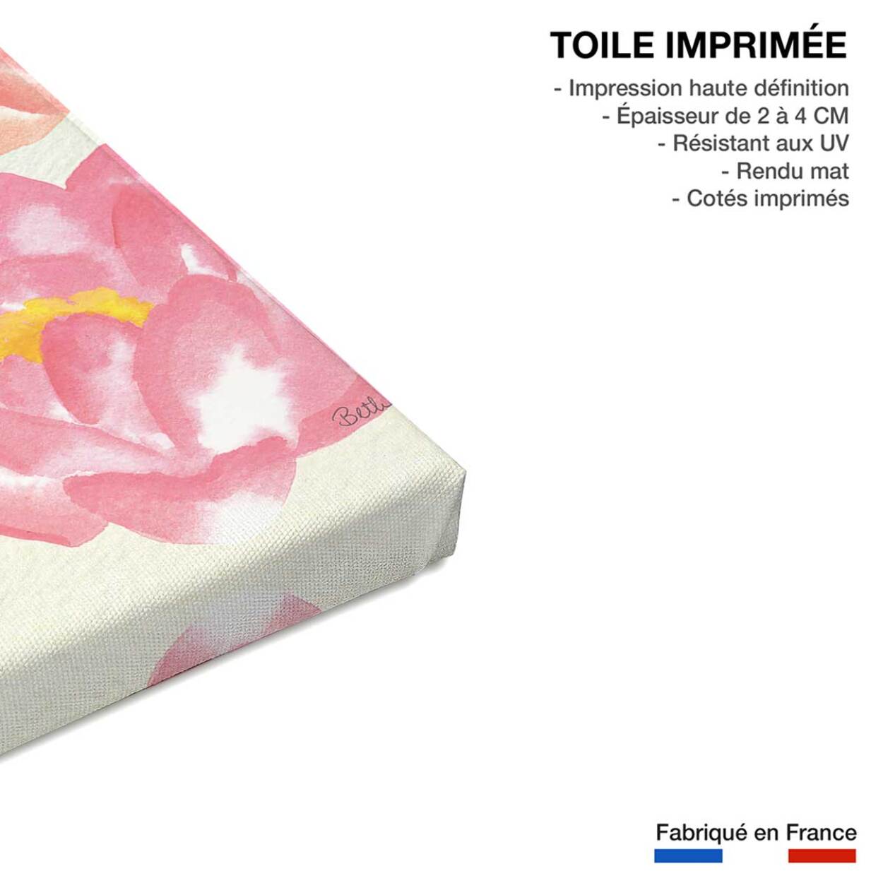 Tableau Pina colada en aquarelle Toile imprimée