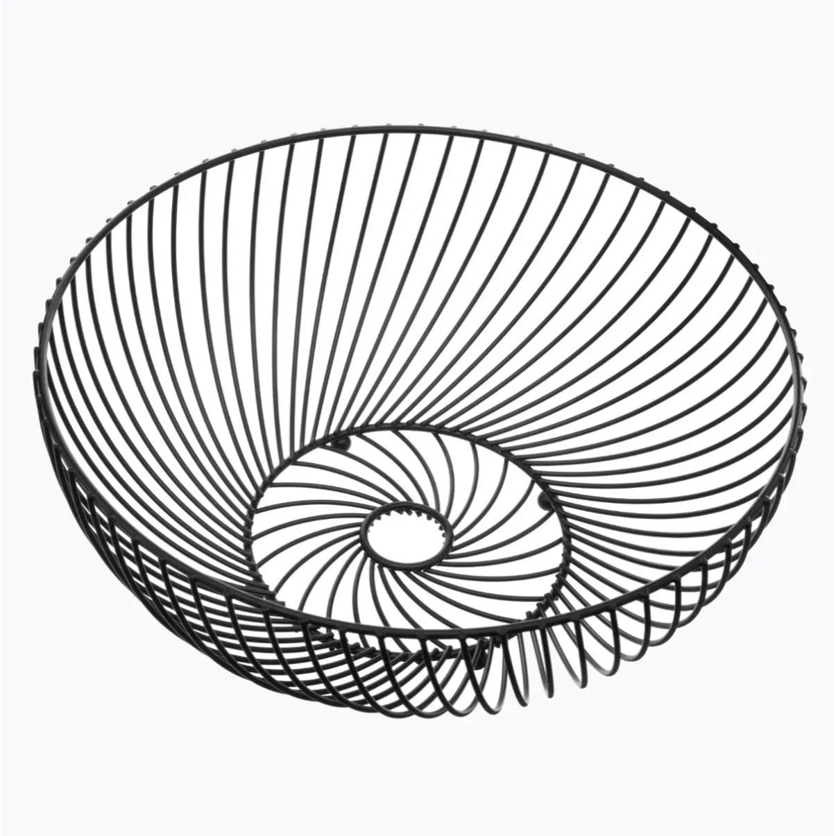 Corbeille torsadée en métal 30cm noir