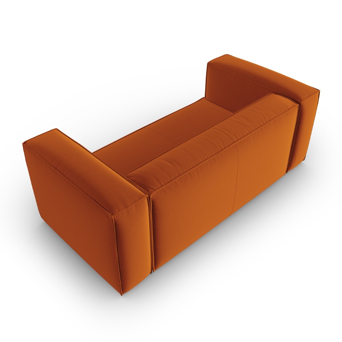 Canapé "Mackay" 2 places en velours terracotta