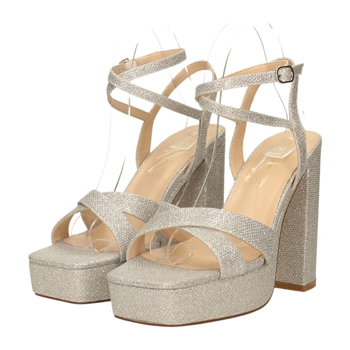 Sandali Donna Tata Italia Argentato