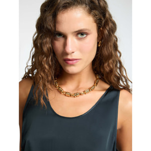 Elena Mirò - Top de raso - Azul