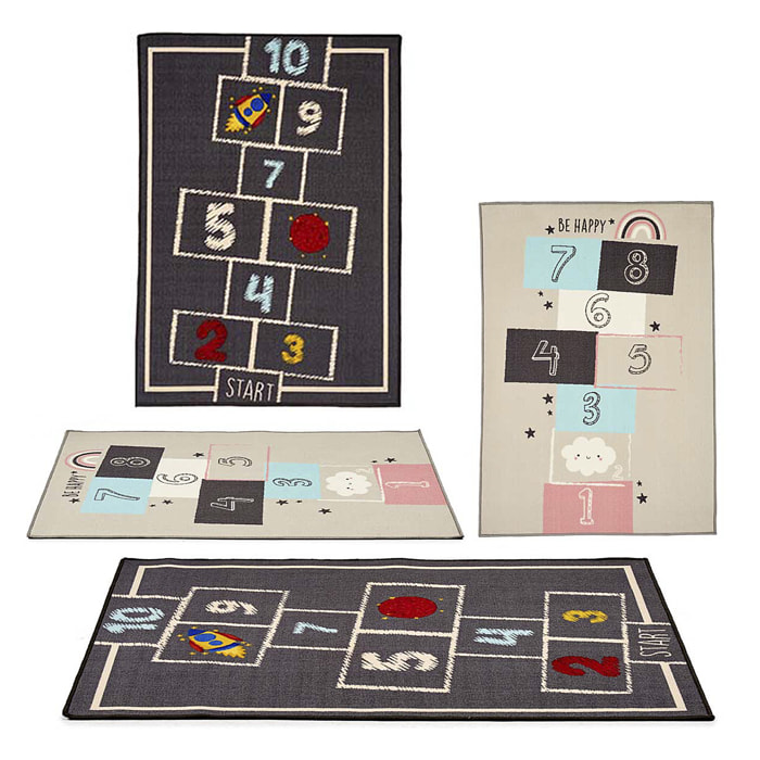 Tappeto sambori per bambini 100x140cm. Design casuali.