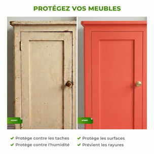 Rouleau adhésif décoratif Vinyle au Mètre - Rouge coquelicot - Sticker Lavable Imperméable Mur Cuisine Meubles