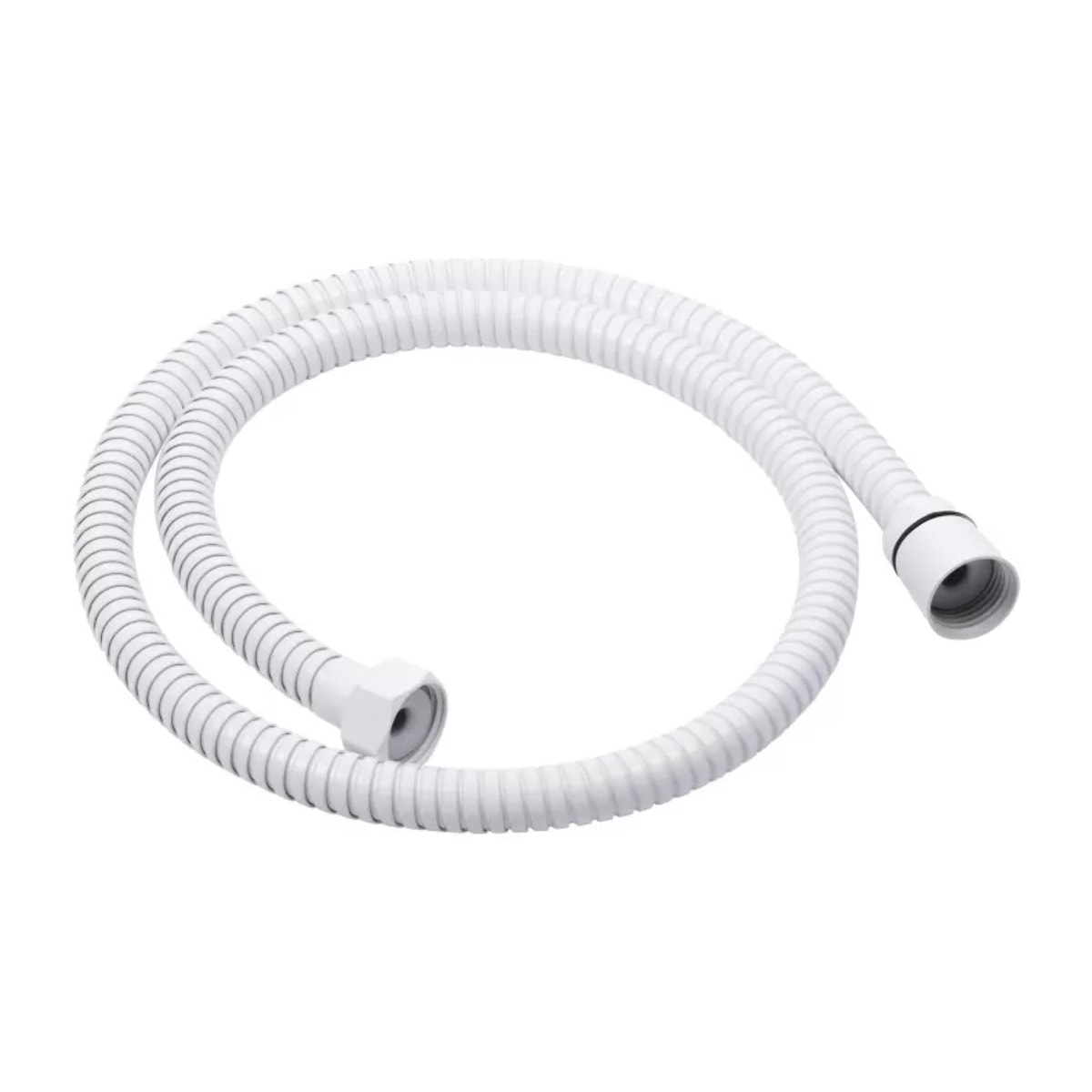 Flexible de douche MSV Teddy 1,50 m Ø14 mm – Double verrouillage anti-torsion – Blanc mat