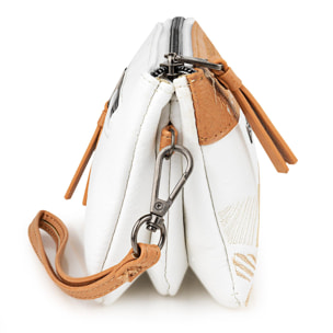 Cartera De Mano Triple Skpat Galatea Blanco