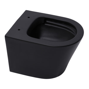 Pack WC sans bride Infinitio Noir mat + Abattant softclose + Bâti support Geberit UP100 + Plaque Noir mat