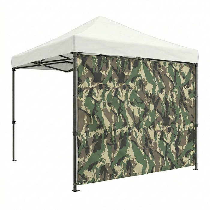 Telo Laterale per Gazebo da Giardino 300x200 cm in PVC Camouflage
