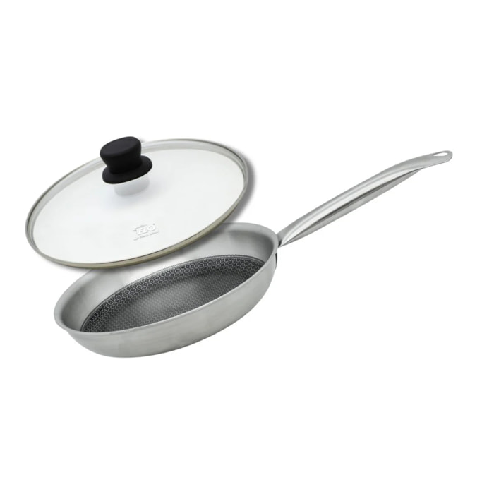 Poêle de 28 cm avec couvercle Elo Relief Solution sans PFAS