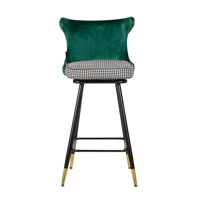 Taburete Bar Velvet Verde Clinton 46x53x105 Cm