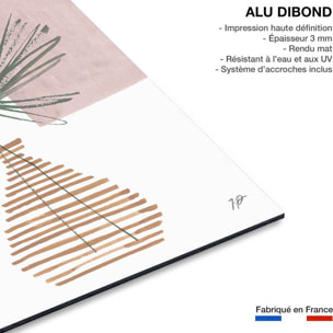 Decoration fleurs Feuille en éventail Tableau alu Dibond
