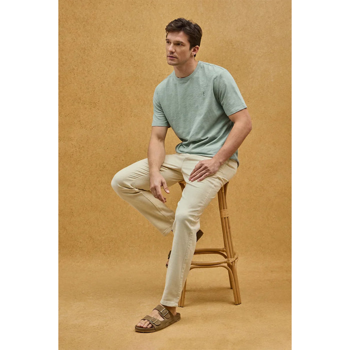 Maglietta verde pallido a maniche corte e fit ampio con logo Rigby Go