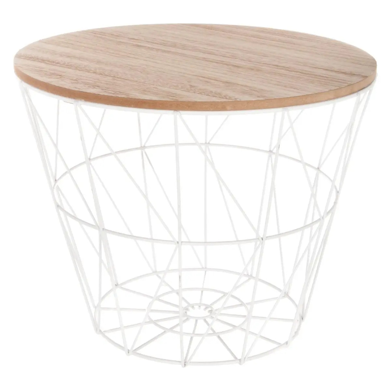Table d'appoint "Kumi" blanc D38cm