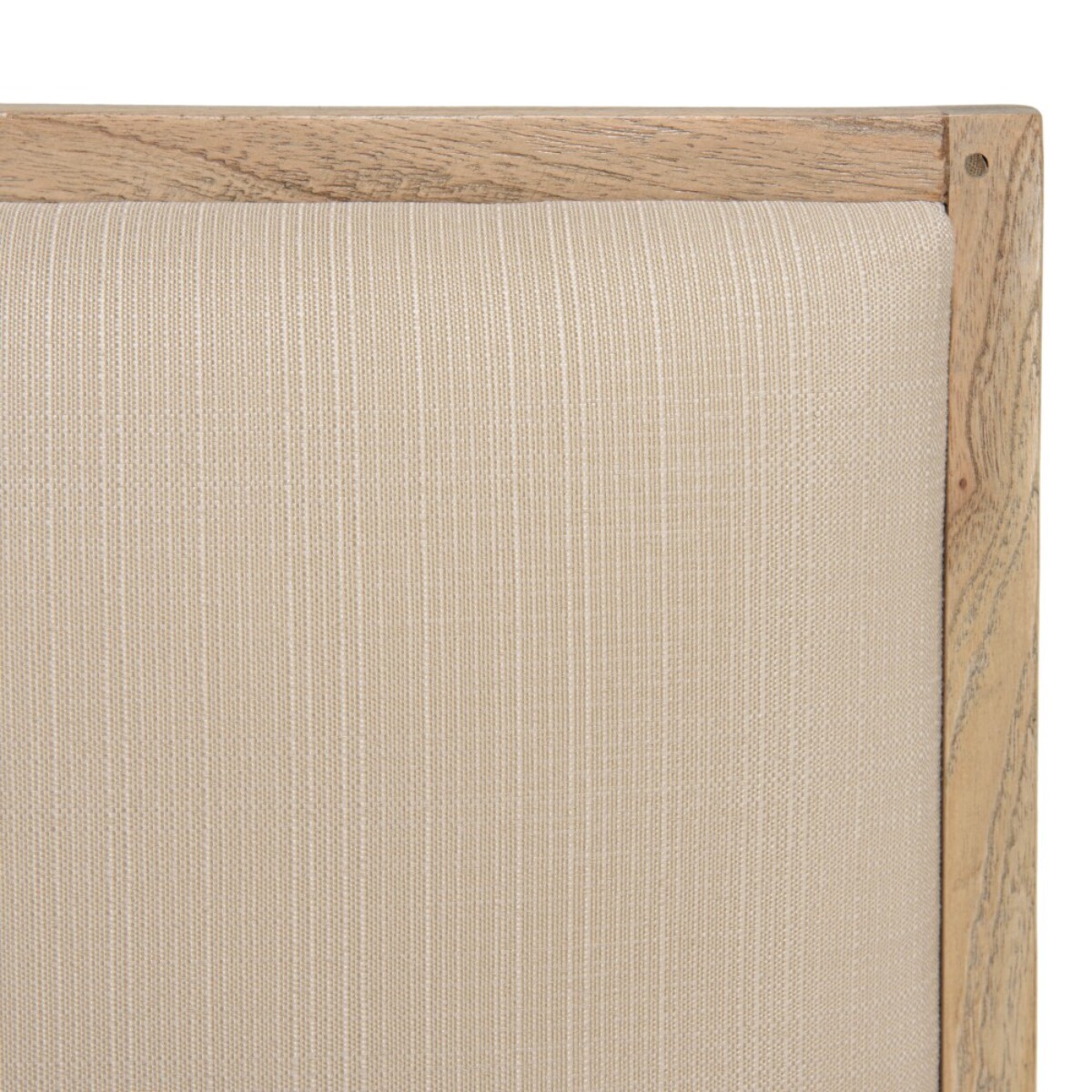 DAK - Fauteuil en Mindi, assise en tissu beige texturé