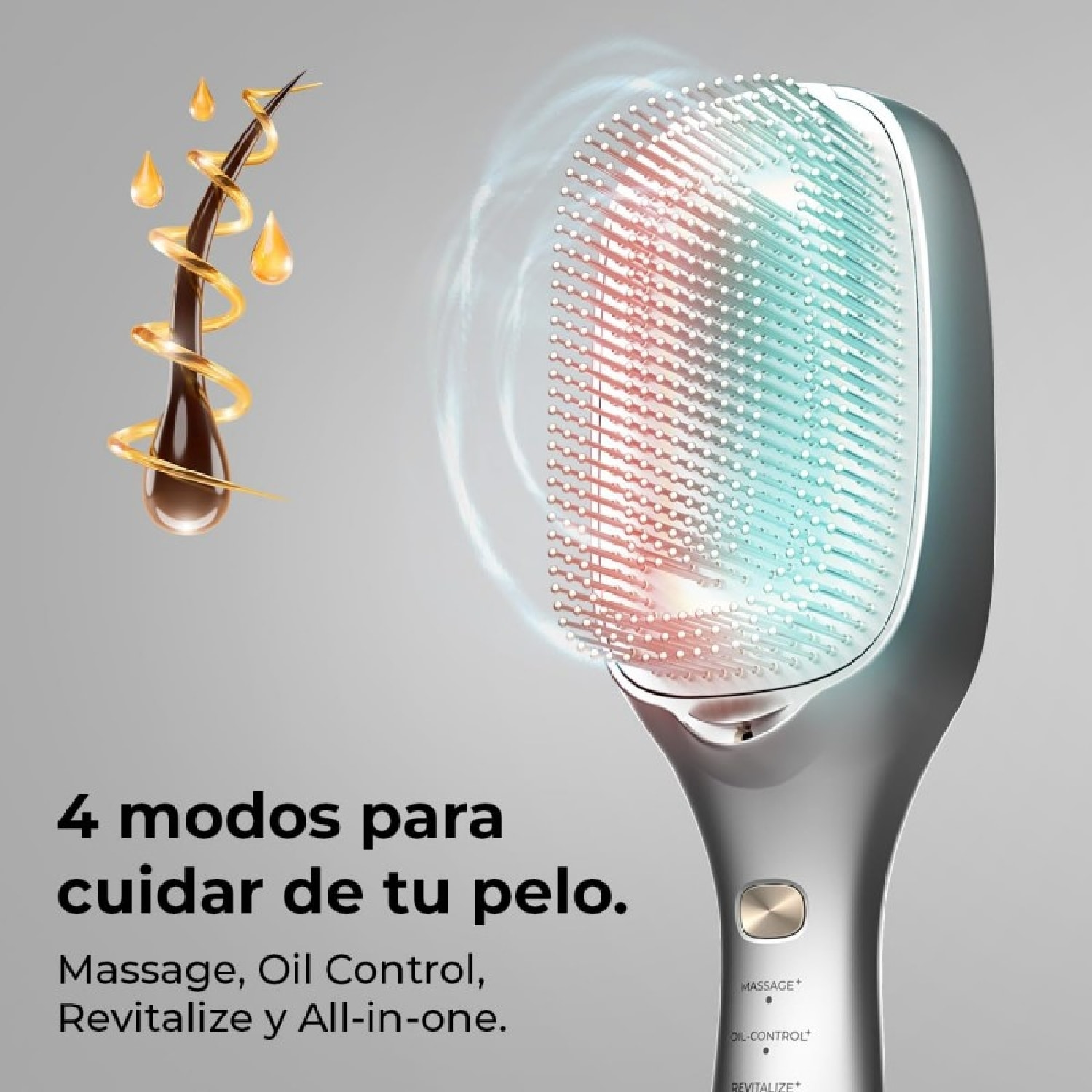 Cecotec Cepillo reparador HairCare Revitalize Aluminum
