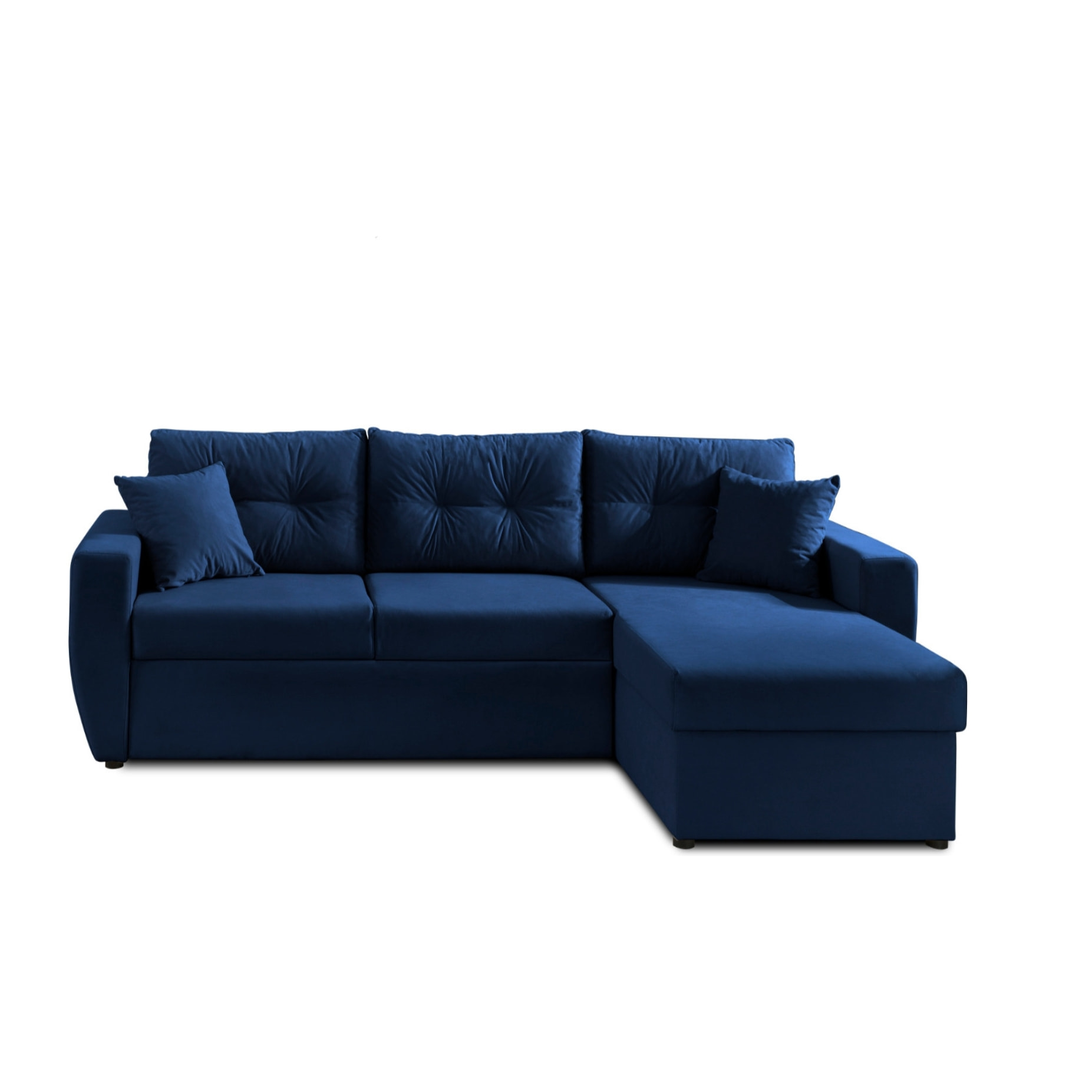 Astoria - canapé d'angle réversible - convertible avec coffre - style contemporain- 4 places - Bleu marine