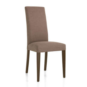 Tomasucci Ensemble de 2 chaises LELLA en tissu CAFFELATTE