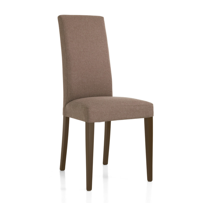 Tomasucci Ensemble de 2 chaises LELLA en tissu CAFFELATTE