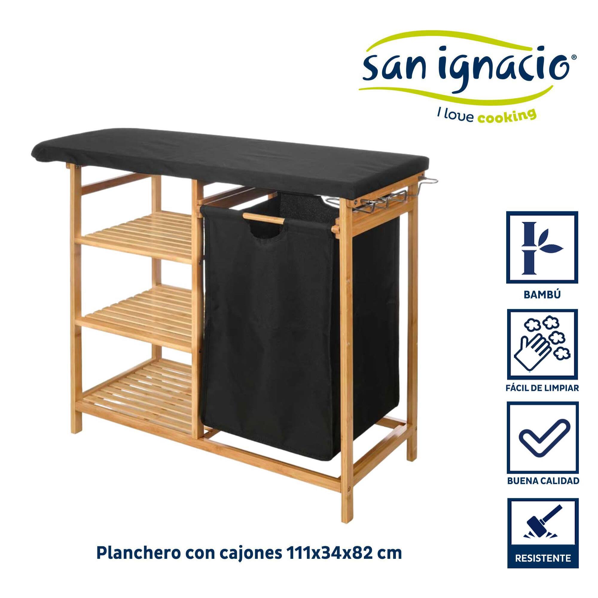 Planchero bambu cajones negro colección kipit